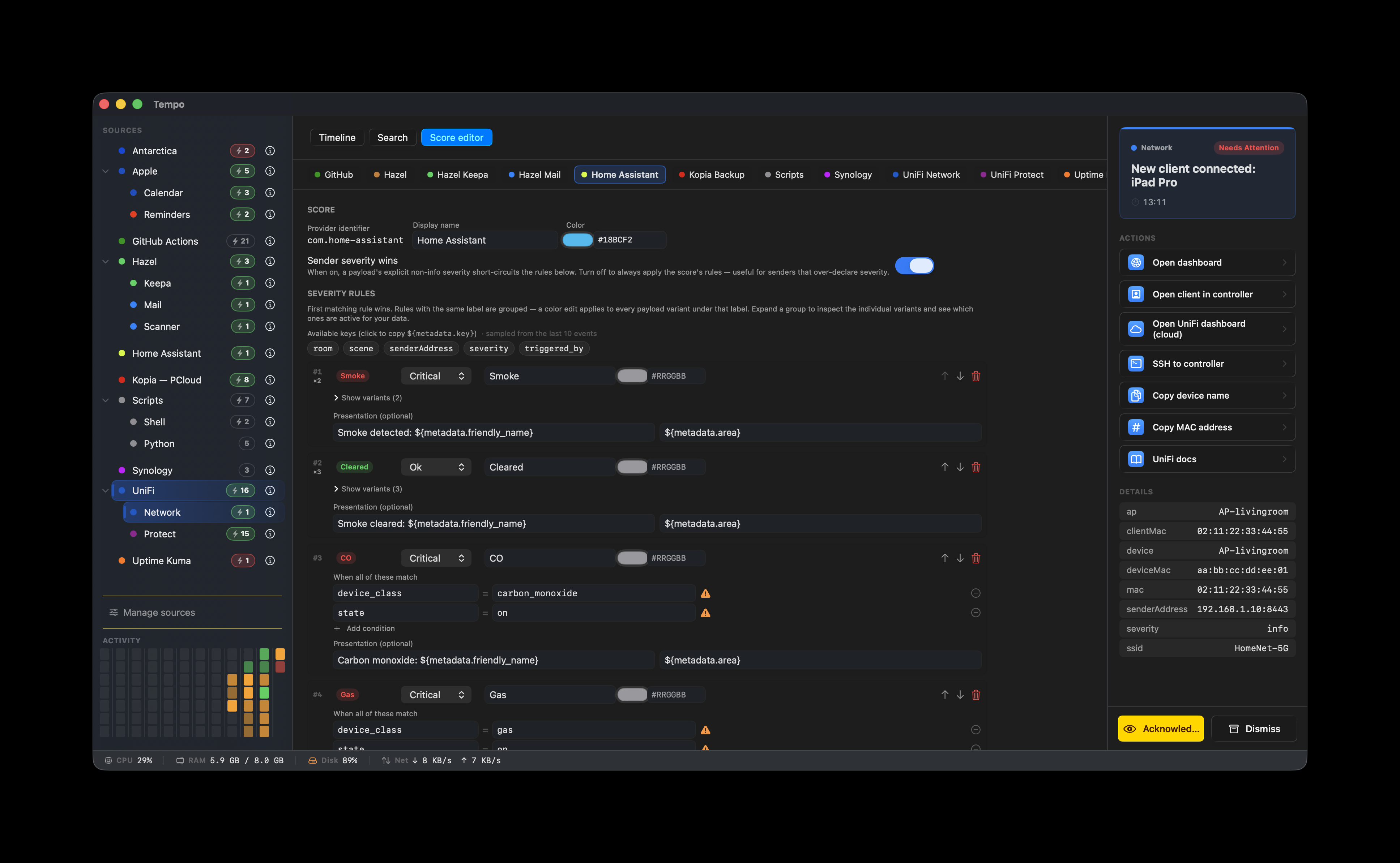 Score Editor — Home Assistant