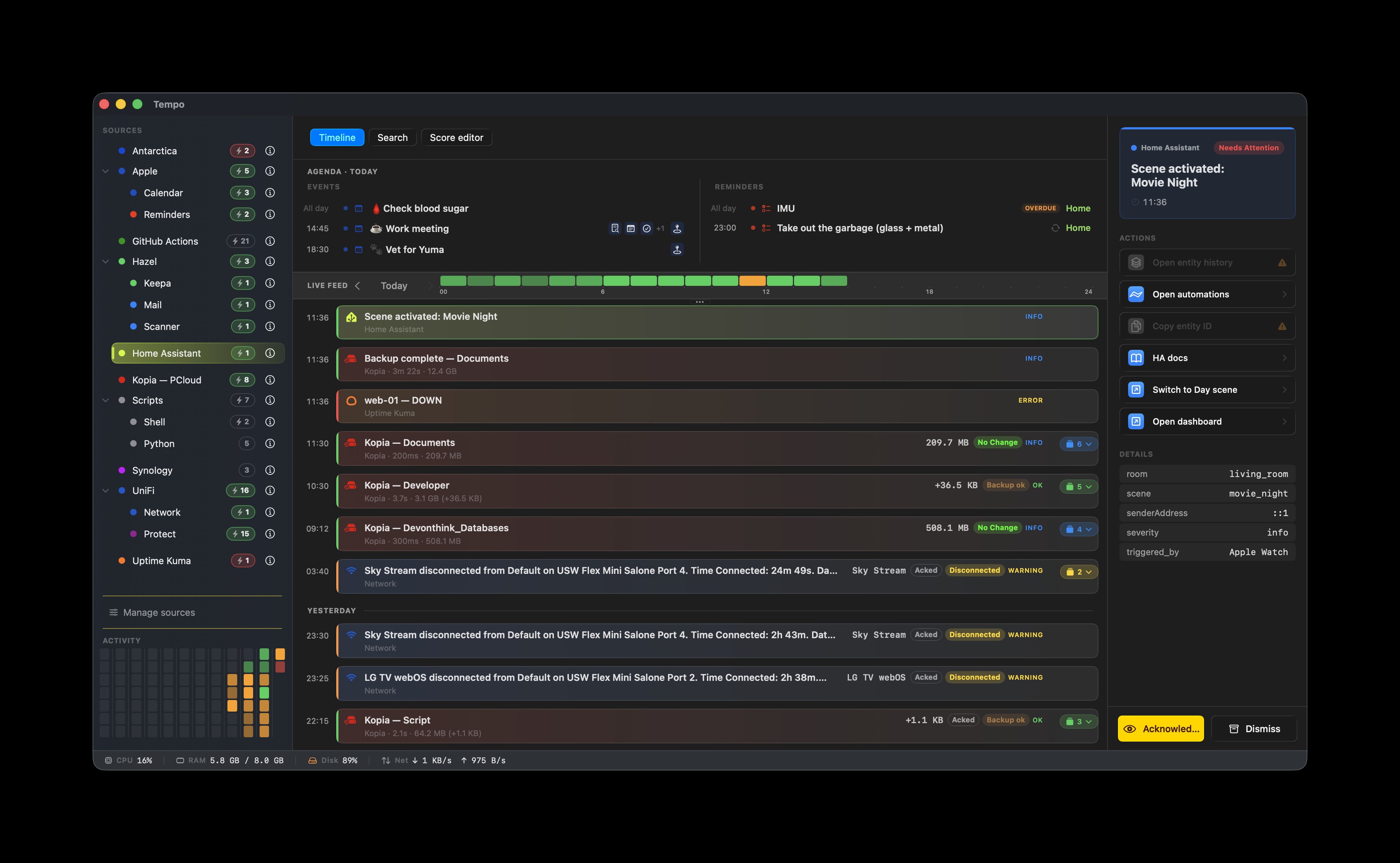 Home Assistant — automation finished